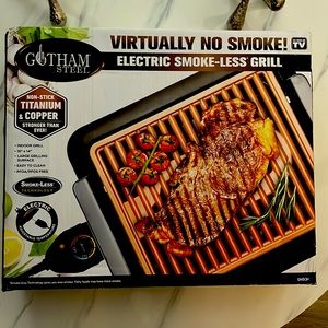 Gotham Steel Smokeless Indoor Grill, Nonstick Indoor Smokeless Grill w/Ceramic
